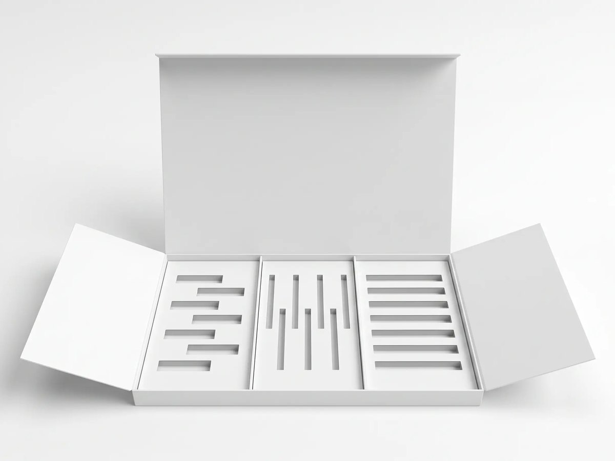Gatefold box with side flaps