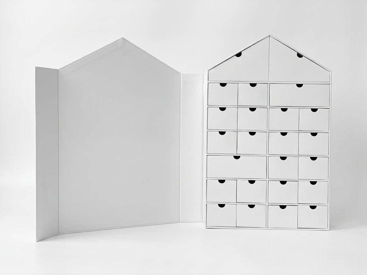 House-shaped advent calendar