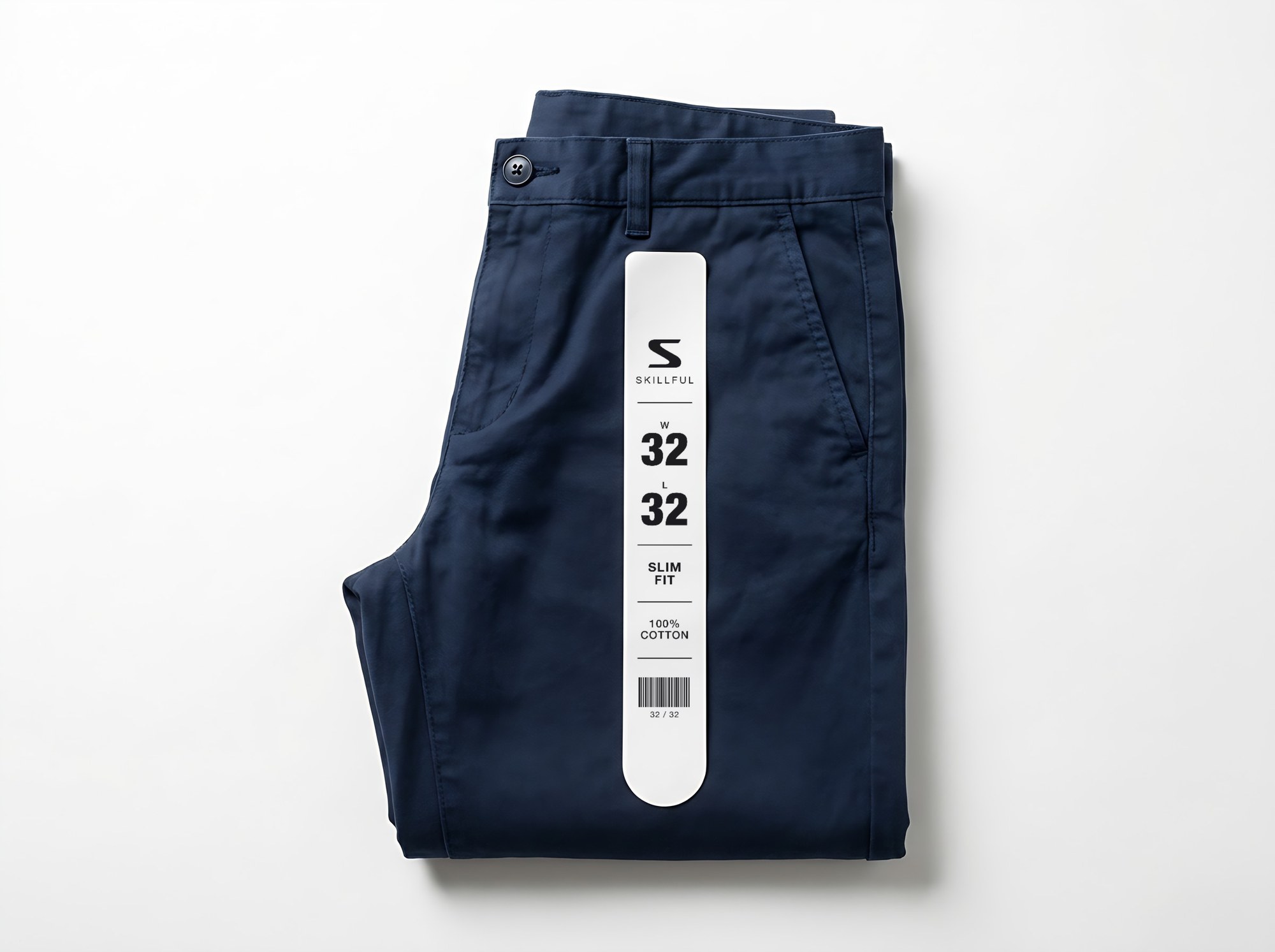 Garment size label: On the garment
