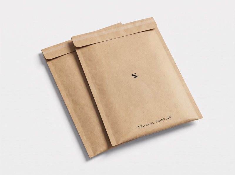 Paper Padded Mailer: Kraft, black print
