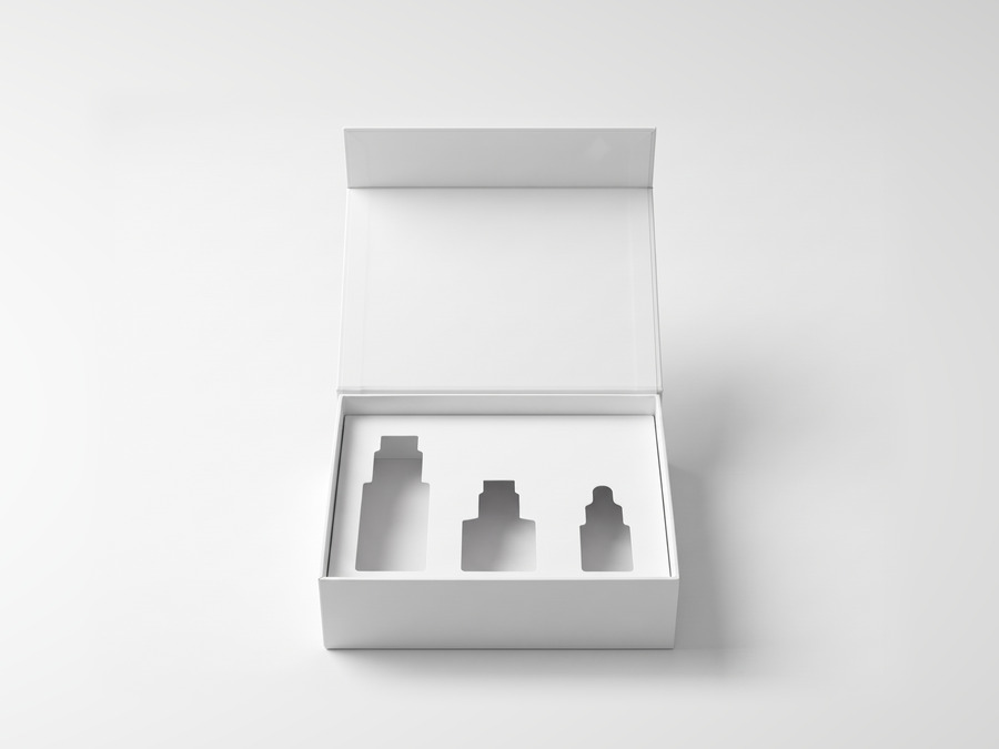 Hinged lid: Bottle insert, front