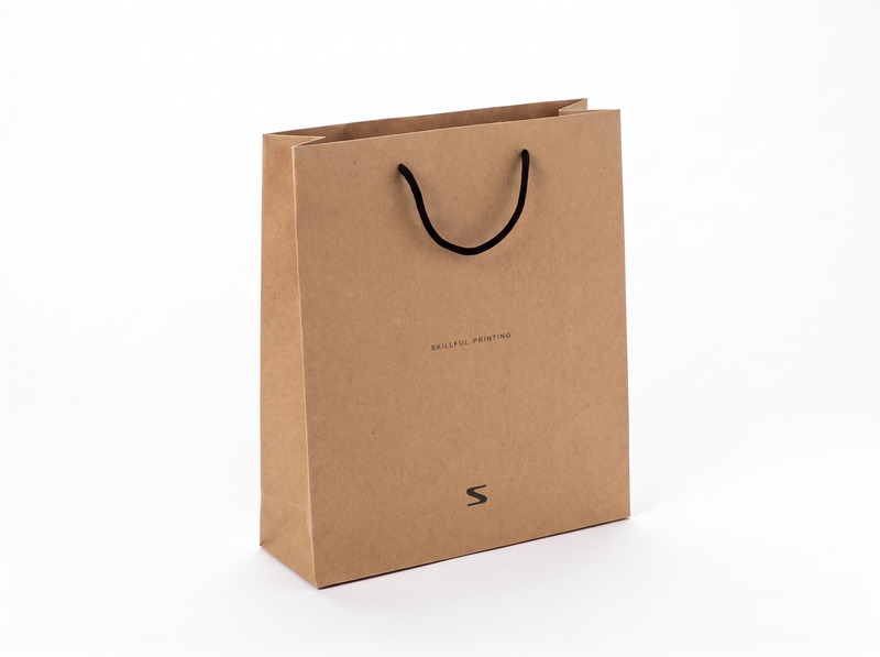 Essential Rope-Handle Tote Shopping Bag: Brown kraft