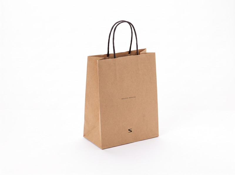 Paper Handle Shopping Bag: Brown kraft