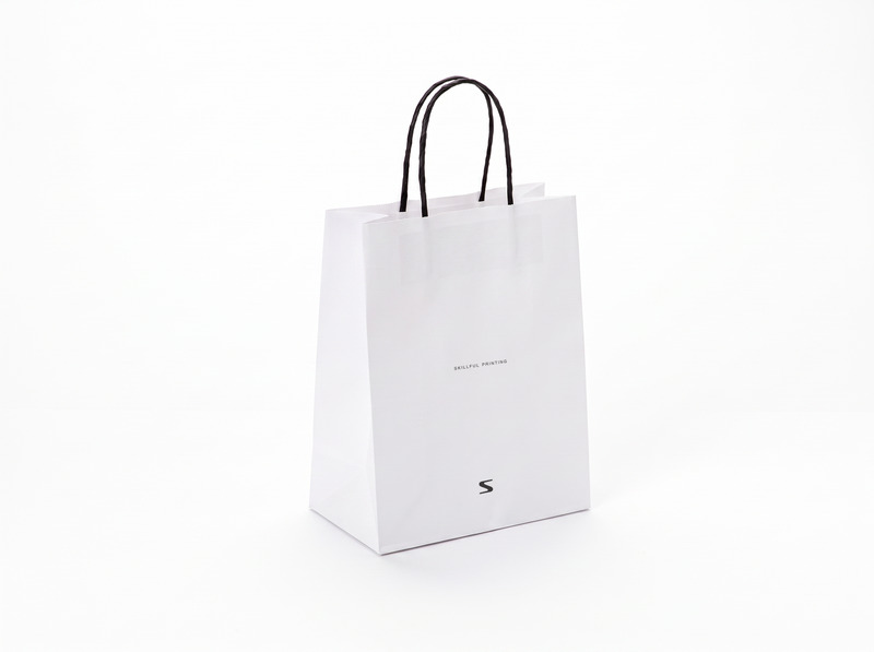 Paper Handle Shopping Bag: White