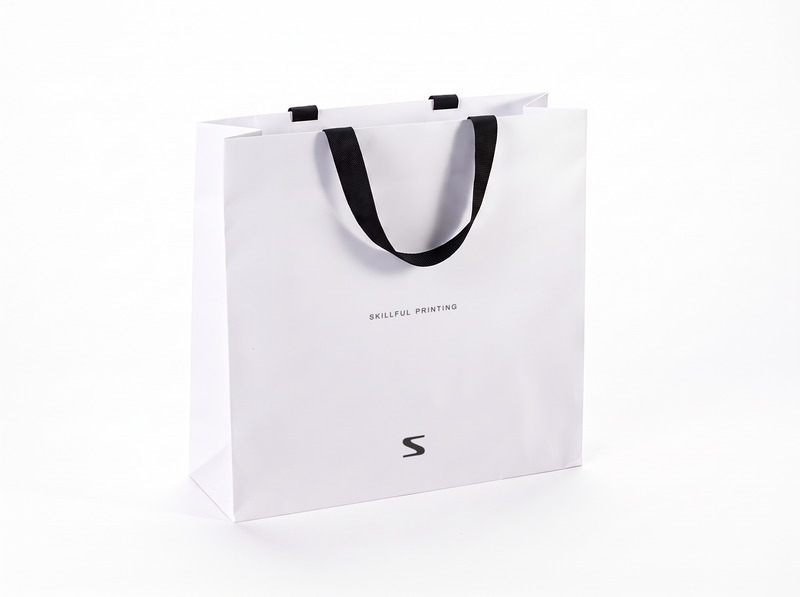 Essential Rope-Handle Tote Shopping Bag: White art paper